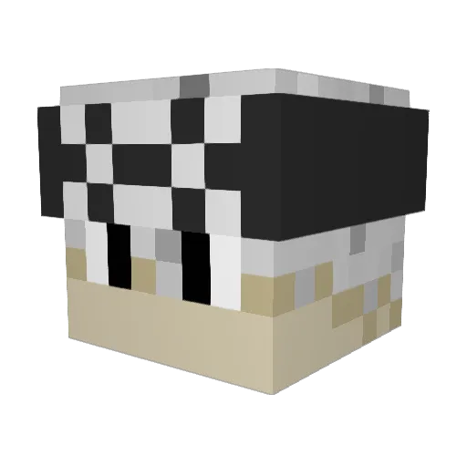 EAT117 Minecraft avatar head, 3D render