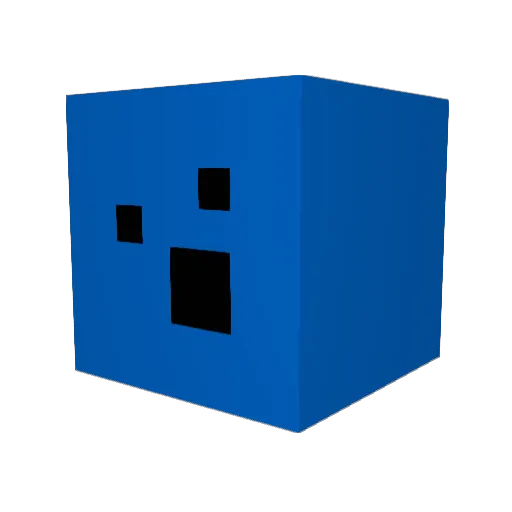 EATBADGE Minecraft avatar head, 3D render
