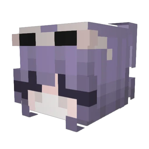 EATMYC00KIE Minecraft avatar head, 3D render