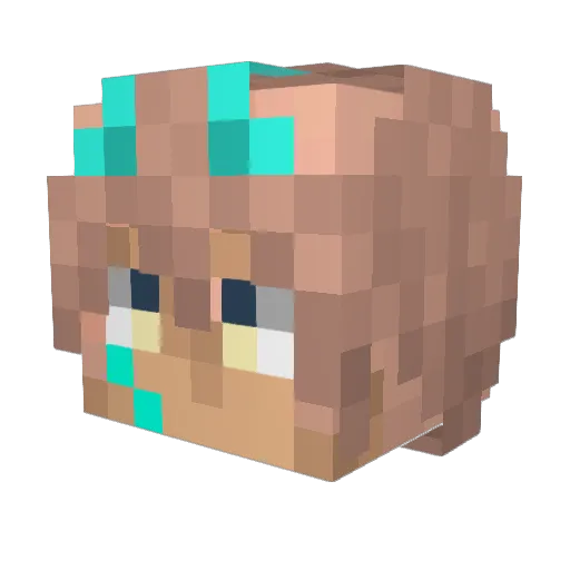 EAZSU Minecraft avatar head, 3D render