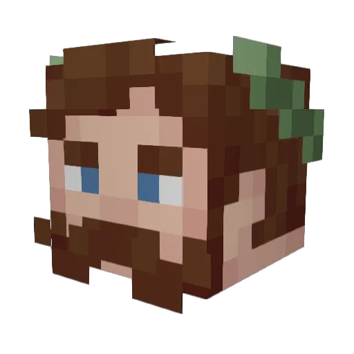 EAsTer_Right Minecraft avatar head, 3D render