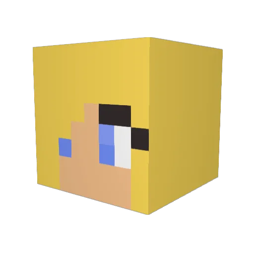 EAspace2 Minecraft avatar head, 3D render