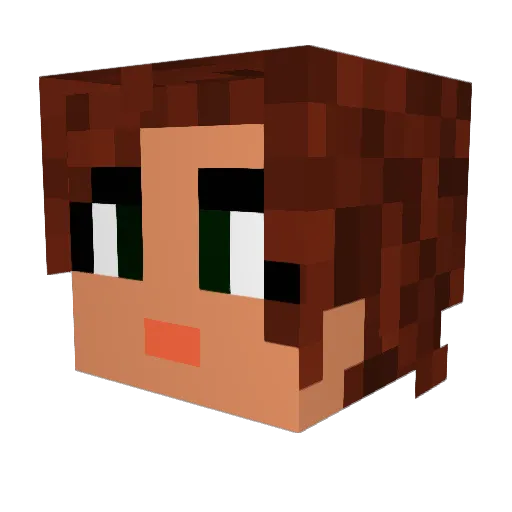 EB1OZ Minecraft avatar head, 3D render