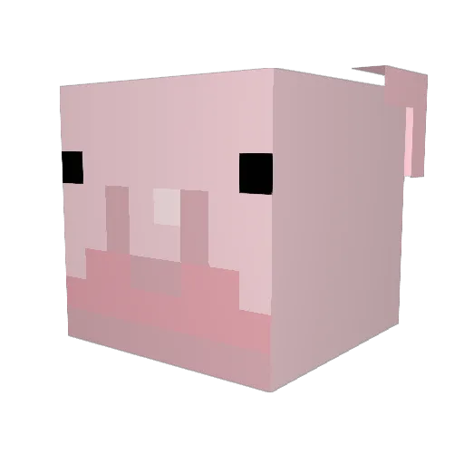 EBATAR Minecraft avatar head, 3D render
