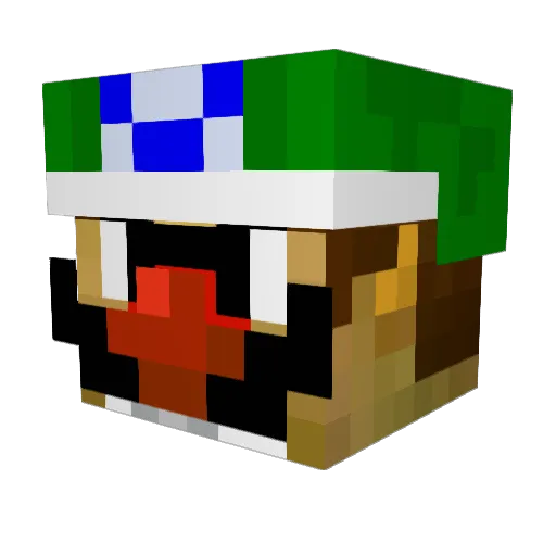 EBBC Minecraft avatar head, 3D render