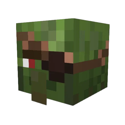 EBButcher Minecraft avatar head, 3D render