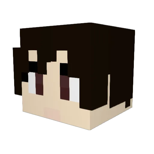 EBF64 Minecraft avatar head, 3D render