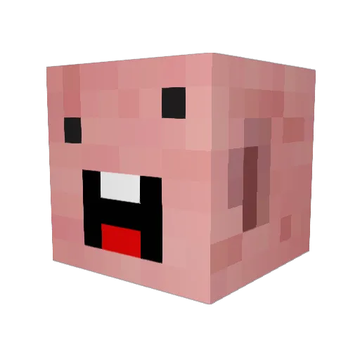 EBKfn Minecraft avatar head, 3D render