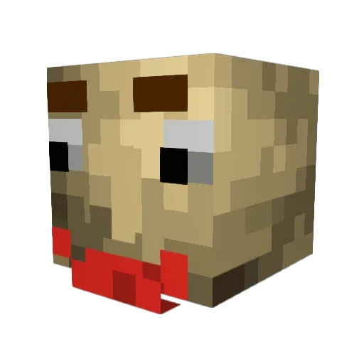 EBREII Minecraft avatar head, 3D render