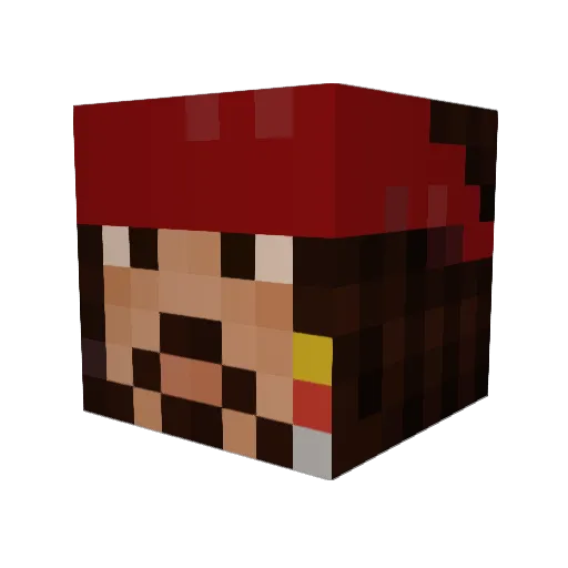 EBTrix Minecraft avatar head, 3D render