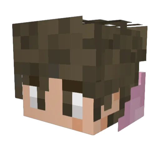 EBYM Minecraft avatar head, 3D render