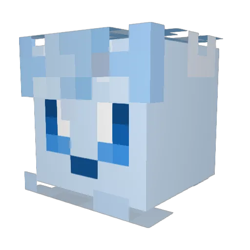 EBeau Minecraft avatar head, 3D render
