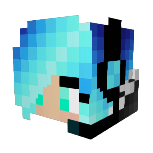EBlockman Minecraft avatar head, 3D render