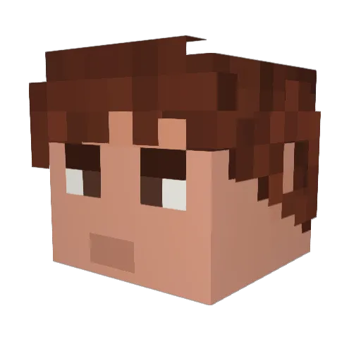 EBminecraft21 Minecraft avatar head, 3D render