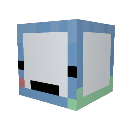 EBomb19 Minecraft avatar head, 3D render
