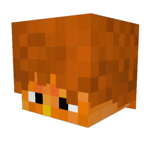 EBoomy Minecraft avatar head, 3D render