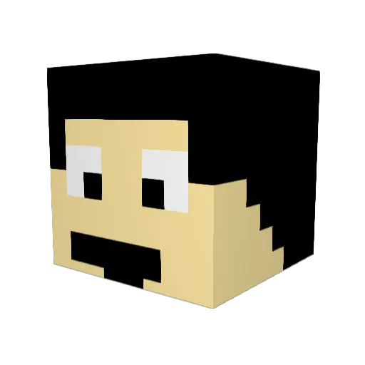EBtimeTraveler Minecraft avatar head, 3D render