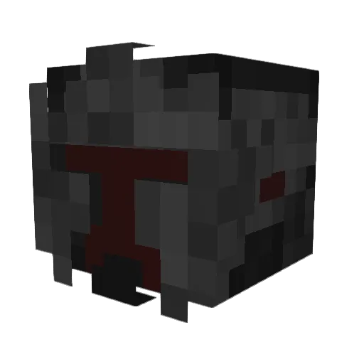 ECAFlames Minecraft avatar head, 3D render