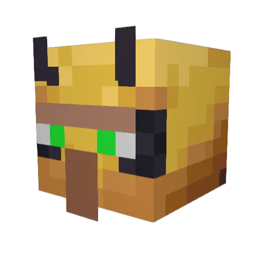 ECCLEFIELD Minecraft avatar head, 3D render