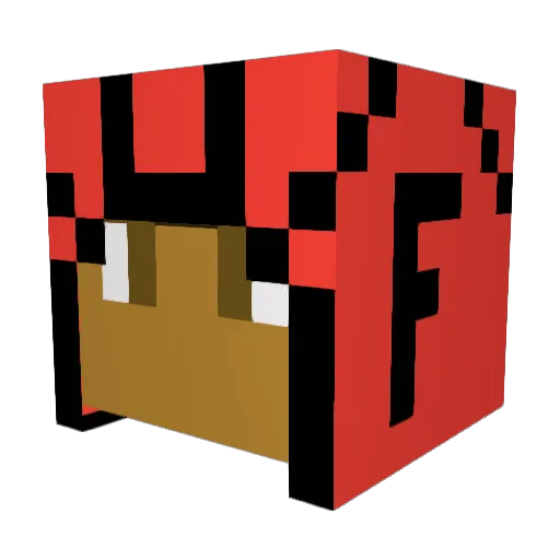 ECH0ING_F0XX Minecraft avatar head, 3D render