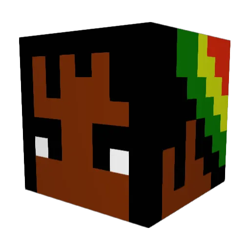 ECHASSER Minecraft avatar head, 3D render