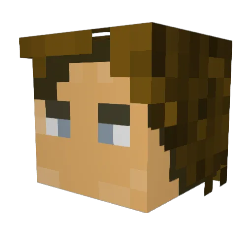 ECHO17172 Minecraft avatar head, 3D render