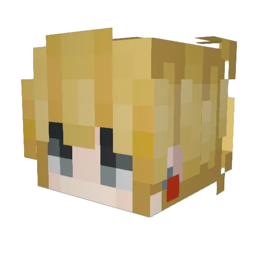 ECKETxMILLSTER Minecraft avatar head, 3D render