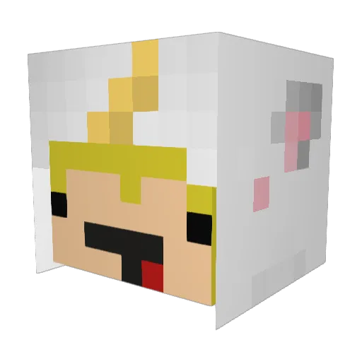 ECLIP3S Minecraft avatar head, 3D render