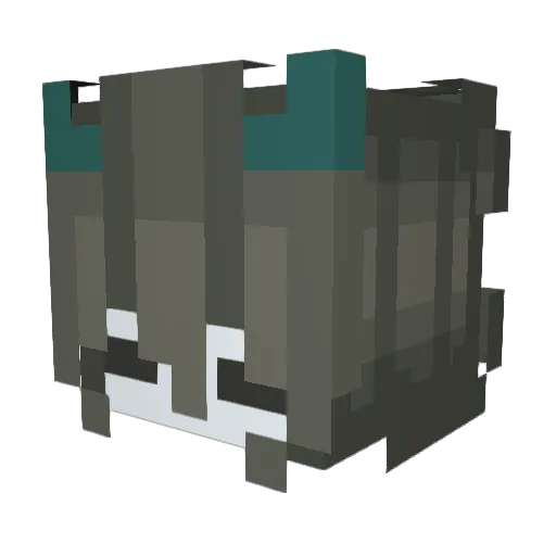 ECR0M Minecraft avatar head, 3D render