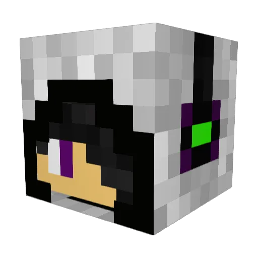 ECV_ Minecraft avatar head, 3D render