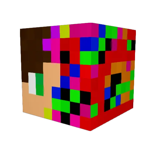 ECZGaming Minecraft avatar head, 3D render