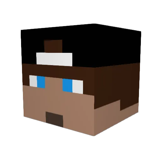 ECZ_V3N0M Minecraft avatar head, 3D render