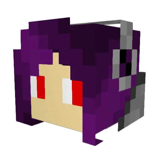 EC_ Minecraft avatar head, 3D render