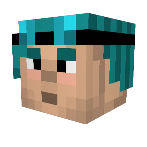 EC_Unversa Minecraft avatar head, 3D render