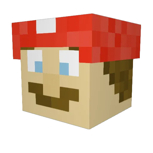 ECarpio Minecraft avatar head, 3D render