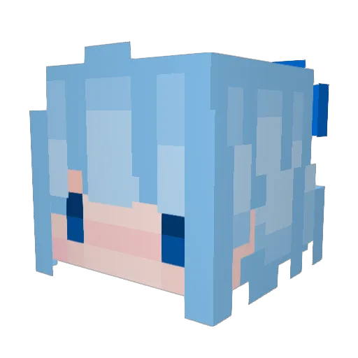 ECiaT Minecraft avatar head, 3D render