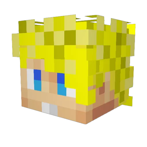 ED91 Minecraft avatar head, 3D render