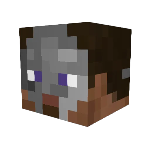 EDASIORC Minecraft avatar head, 3D render