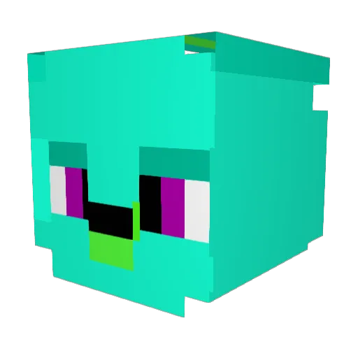 EDB170805 Minecraft avatar head, 3D render
