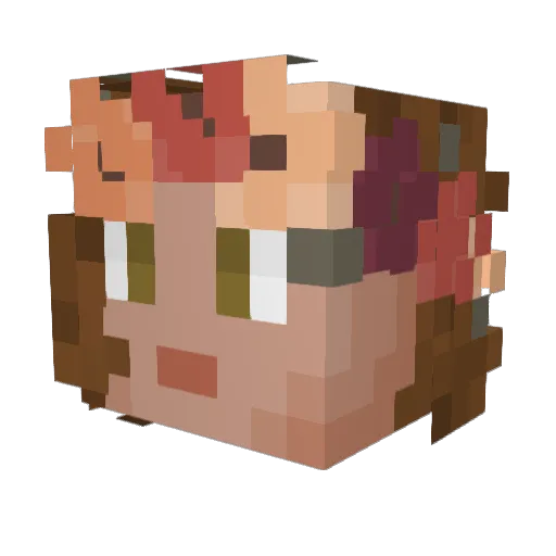 EDD28011 Minecraft avatar head, 3D render