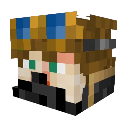 EDDthetooth Minecraft avatar head, 3D render