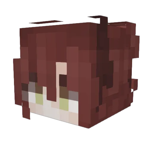 EDENRING Minecraft avatar head, 3D render