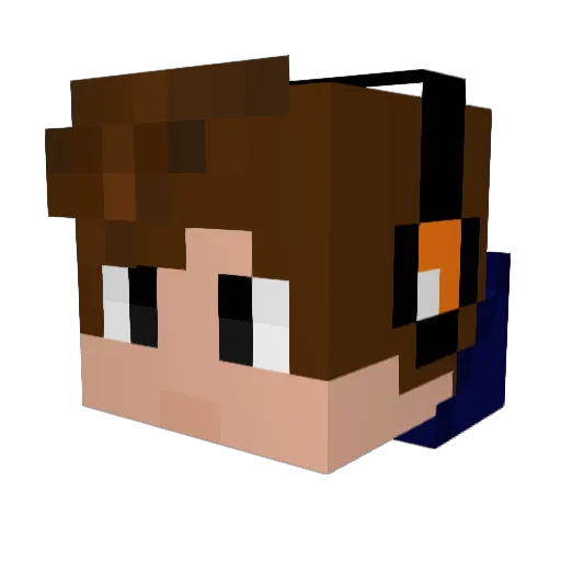 EDERNE Minecraft avatar head, 3D render
