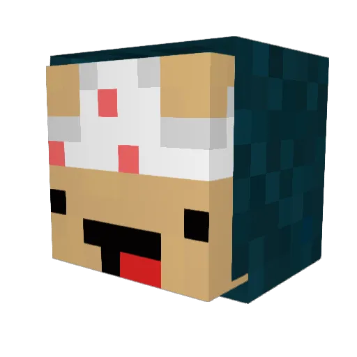 EDG4MeR Minecraft avatar head, 3D render