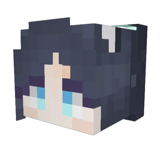 EDGELORD36832 Minecraft avatar head, 3D render