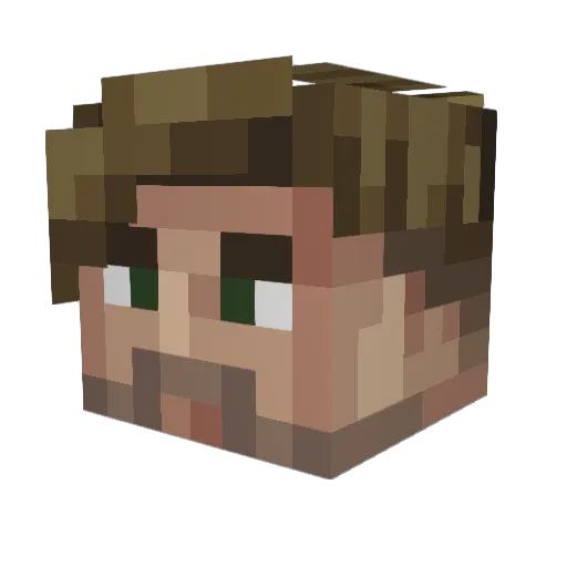 EDGper Minecraft avatar head, 3D render