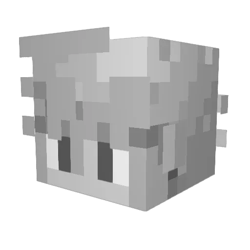 EDISON_840 Minecraft avatar head, 3D render