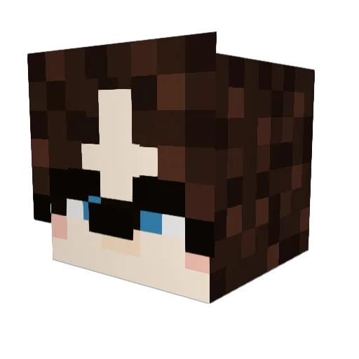 EDIT_yt Minecraft avatar head, 3D render