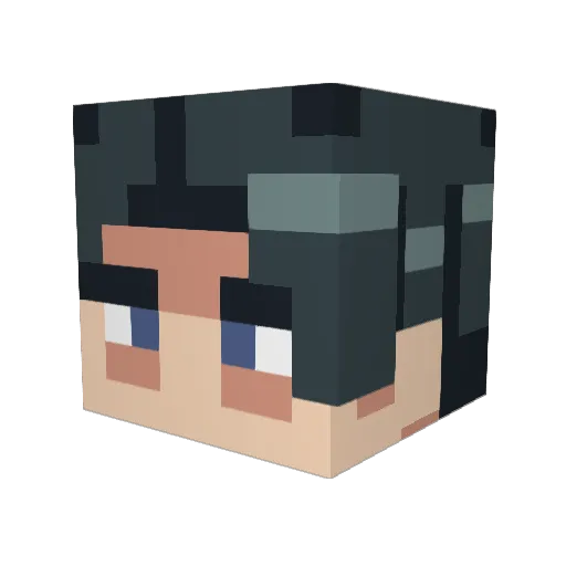 EDJC5911 Minecraft avatar head, 3D render