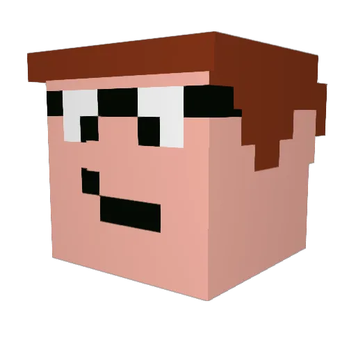 EDOG324567 Minecraft avatar head, 3D render